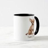Waterverf Chihuahua, Pet Dog Animal Custom Mok (Voorkant rechts)
