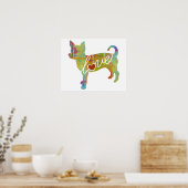 Waterverf Chihuahua Poster (Keuken)