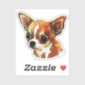 Waterverf Chihuahua Sticker (Vel)