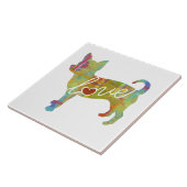 Waterverf Chihuahua Tegeltje (Zijkant)