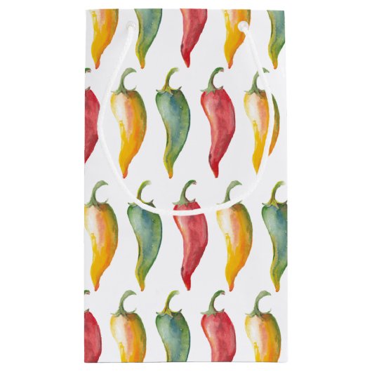 Waterverf Chili Pepper Small Gift Bag Klein Cadeauzakje (Achterkant)