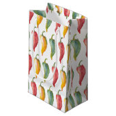 Waterverf Chili Pepper Small Gift Bag Klein Cadeauzakje (Voorkant Gekanteld)