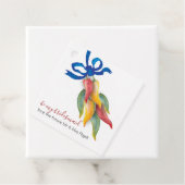 Waterverf Chili Peppers Bridesmaid Gift Label (In situ)