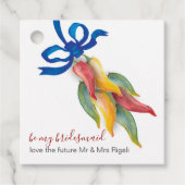 Waterverf Chili Peppers Bridesmaid Gift Label (Voorkant)