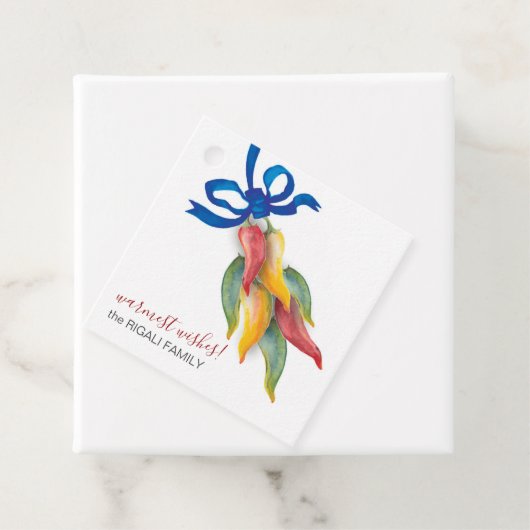 Waterverf Chili Peppers Gift Label (In situ)