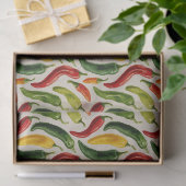 Waterverf Chilipeper Patroon Tissuepapier (Geschenk)