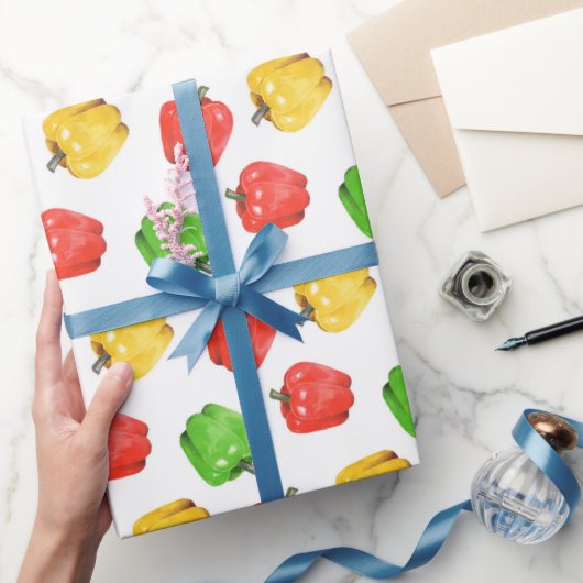 Waterverf Chilipepers Patroon Cadeaupapier (Geschenken)