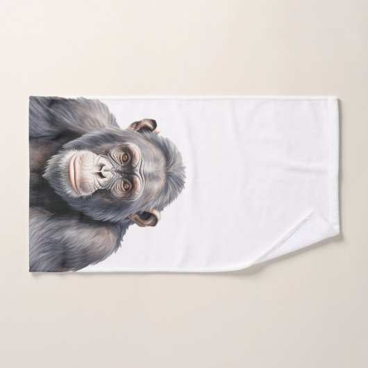 Waterverf chimpansee aap schilderen kunst bad handdoek (Handdoek)
