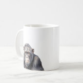 Waterverf chimpansee aap schilderen kunst koffiemok (Voorkant links)