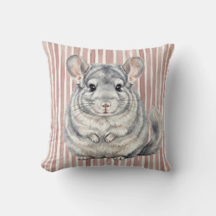 Waterverf Chinchilla Worp Kussen