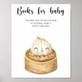 Waterverf Chinees dumpling - boeken voor baby Poster (Voorkant)