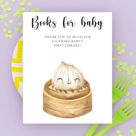 Waterverf Chinees dumpling - boeken voor baby Poster
