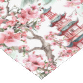 Waterverf Chinese Pagode - Kersenbloesems (10) Tafelkleed (Gekanteld)