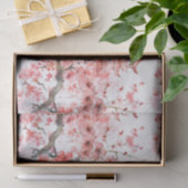 Waterverf Chinese pagode met kersenbloesems (3) Tissuepapier (Geschenk)