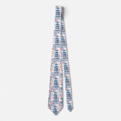 Waterverf Chinese Pagode met Kersenbloesems (5) Stropdas (Voorkant)