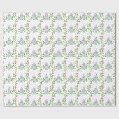 Waterverf Chinoiserie Blauw en Roze Ginger Jars Cadeaupapier (Vlak)