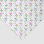 Waterverf Chinoiserie Blauw en Roze Ginger Jars Tissuepapier (Detail)