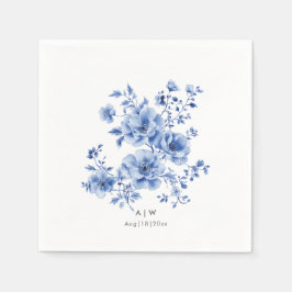 Waterverf Chinoiserie bloemmotief Servet