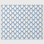 Waterverf Chinoiserie Blue Bows Cadeaupapier (Vlak)
