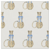 Waterverf Chinoiserie Bow Cheetah Stof (Close Up)