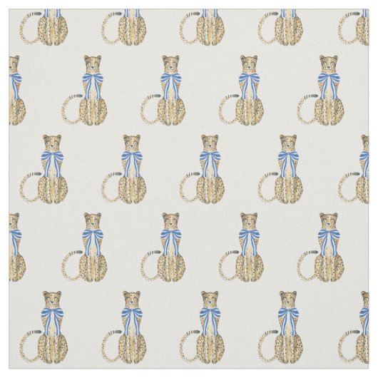 Waterverf Chinoiserie Bow Cheetah Stof (Swatch)