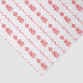 Waterverf Chinoiserie Bow Garland Kerstmis Tissuepapier (Detail)