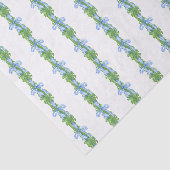 Waterverf Chinoiserie Bow Garland Kerstmis Tissuepapier (Detail)