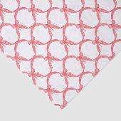 Waterverf Chinoiserie Christmas Red Bow Tissuepapier (Detail)