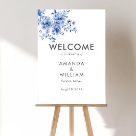 Waterverf Chinoiserie Floral Welkomstbord Poster