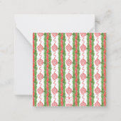 Waterverf Chinoiserie Garland - kerstenclausule Notitiekaartje (Achterkant)