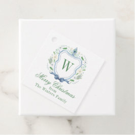 Waterverf Chinoiserie Ginger Jar Monogram Crest Bedankjes Labels