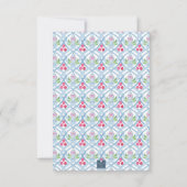 Waterverf Chinoiserie Ginger Jar Monogram Crest Bedankkaart (Achterkant)