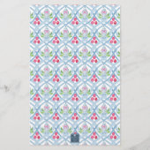 Waterverf Chinoiserie Ginger Jar Monogram Crest Briefpapier (Achterkant)