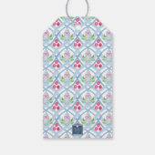 Waterverf Chinoiserie Ginger Jar Monogram Crest Cadeaulabel (Achterkant)