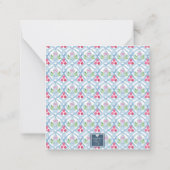 Waterverf Chinoiserie Ginger Jar Monogram Crest Notitiekaartje (Achterkant)