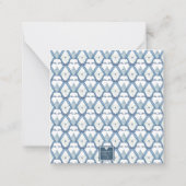 Waterverf Chinoiserie Ginger Jar Monogram Crest Notitiekaartje (Achterkant)