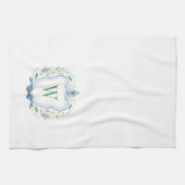 Waterverf Chinoiserie Ginger Jar Monogram Crest Theedoek (Horizontaal)