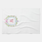 Waterverf Chinoiserie Ginger Jar Monogram Crest Theedoek (Horizontaal)