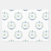 Waterverf Chinoiserie Ginger Jars Crest Inpakpapier Vel (Voorkant)