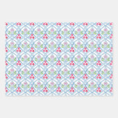 Waterverf Chinoiserie Ginger Jars & Holly Inpakpapier Vel (Voorkant)