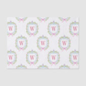 Waterverf Chinoiserie Ginger Jars Monogram Crest Tissuepapier (Voorkant)