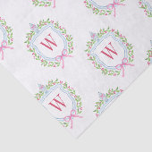 Waterverf Chinoiserie Ginger Jars Monogram Crest Tissuepapier (Detail)