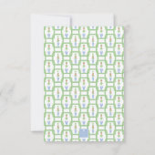 Waterverf Chinoiserie Kerststrik Topiary Bedankkaart (Achterkant)