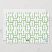 Waterverf Chinoiserie Kerststrik Topiary Foto Feestdagenkaart (Achterkant)