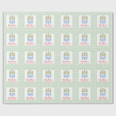 Waterverf Chinoiserie Kerststrik Topiary Gift Cadeaupapier (Vlak)