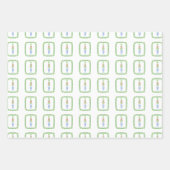 Waterverf Chinoiserie Kerststrik Topiary Gift Inpakpapier Vel (Voorkant 3)