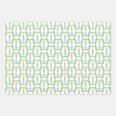 Waterverf Chinoiserie Kerststrik Topiary Gift Inpakpapier Vel (Voorkant)