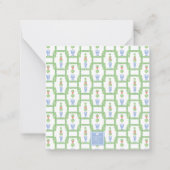 Waterverf Chinoiserie Kerststrik Topiary Gift Notitiekaartje (Achterkant)