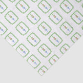 Waterverf Chinoiserie Kerststrik Topiary Gift Tissuepapier (Detail)