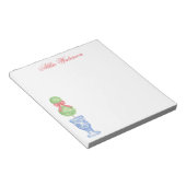 Waterverf Chinoiserie Kerststrik Topiary Notitieblok (Schuin)